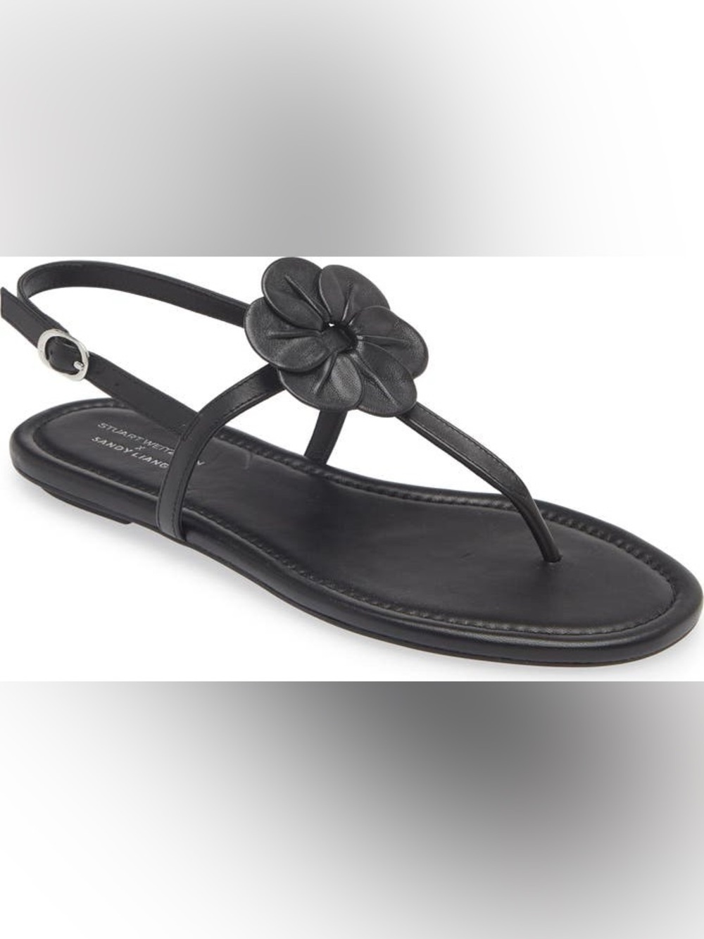 NIB Stuart Weitzman x Sandy Liang T-Strap Slingback Sandal size 6 $325
